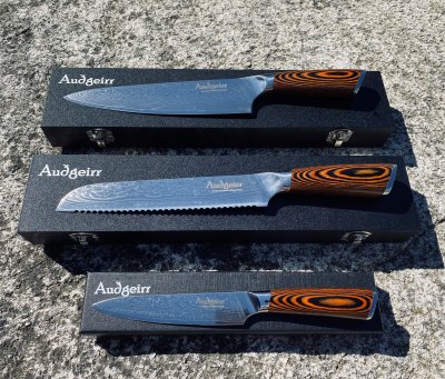 Knife set 3 knives with box