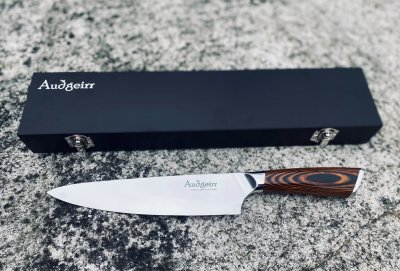 Audgeirr Damascus Chef knife 8'' + gift box