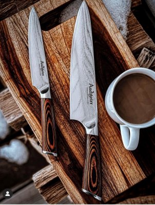 Audgeirr - Chef knife (Damascus steel) 